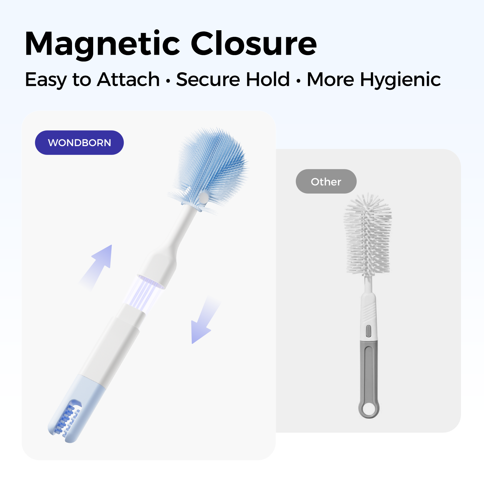 WONDBORN Bottle Brush Set, 9-in-1 Bottle Cleaner Kit