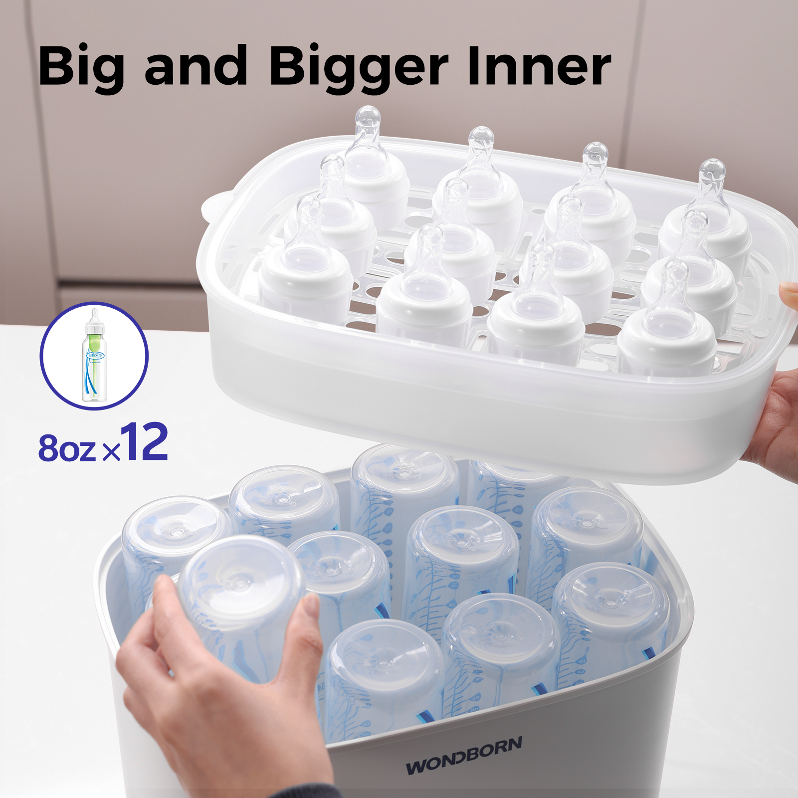 WONDBORN Bottle Sterilizer and Dryer - Fast & Ultra-Deep Sterilization