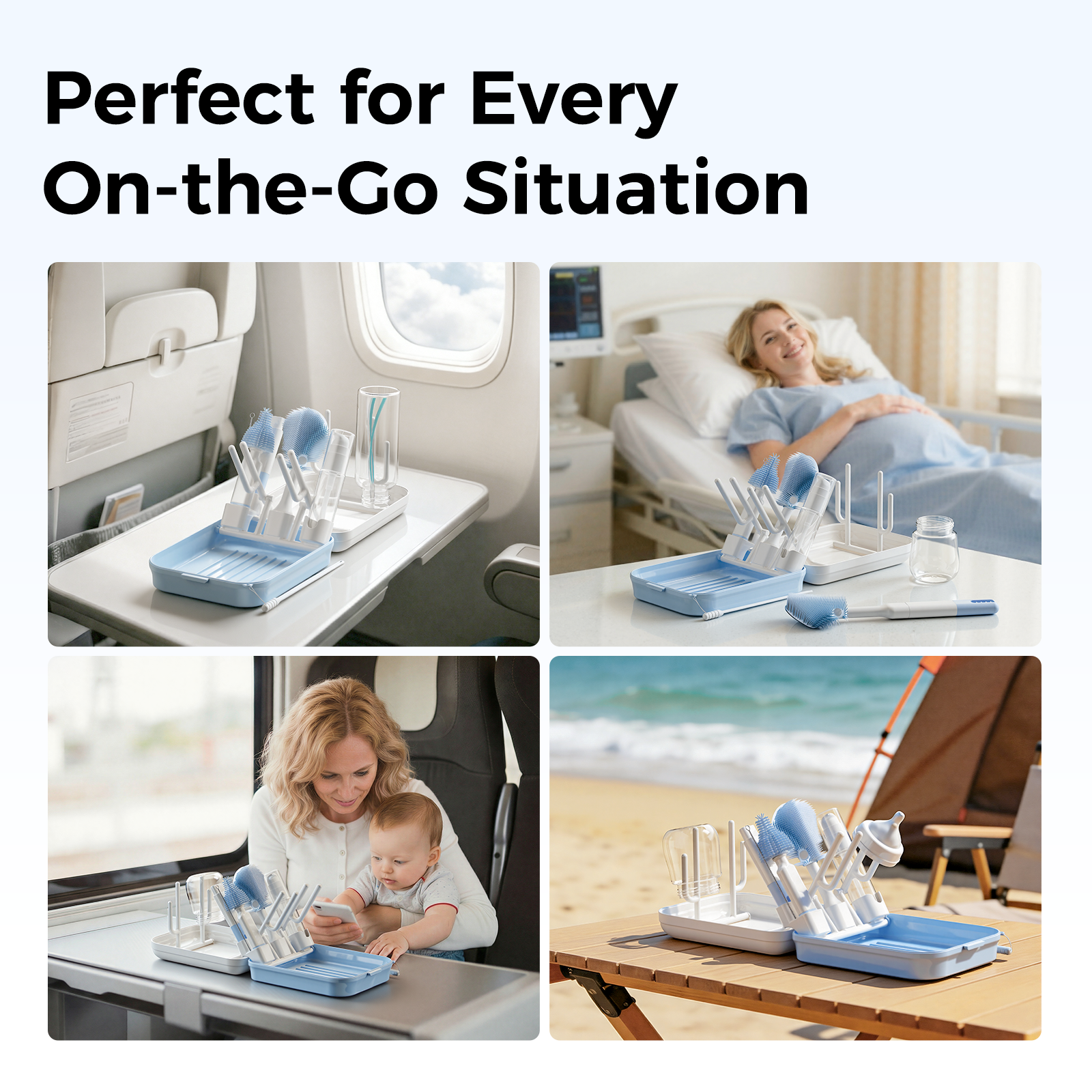 WONDBORN Bottle Brush Set, 9-in-1 Bottle Cleaner Kit