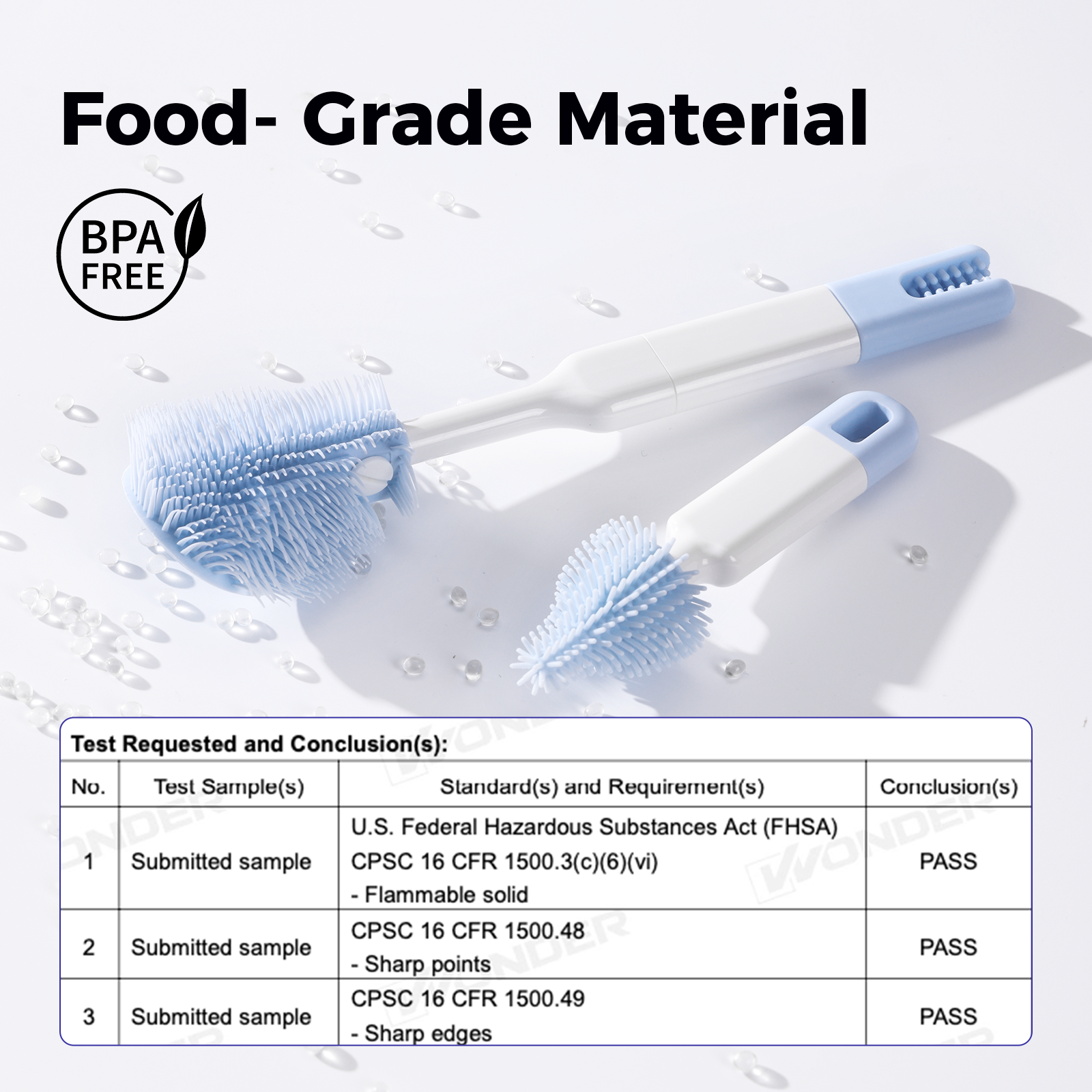 WONDBORN Bottle Brush Set, 9-in-1 Bottle Cleaner Kit