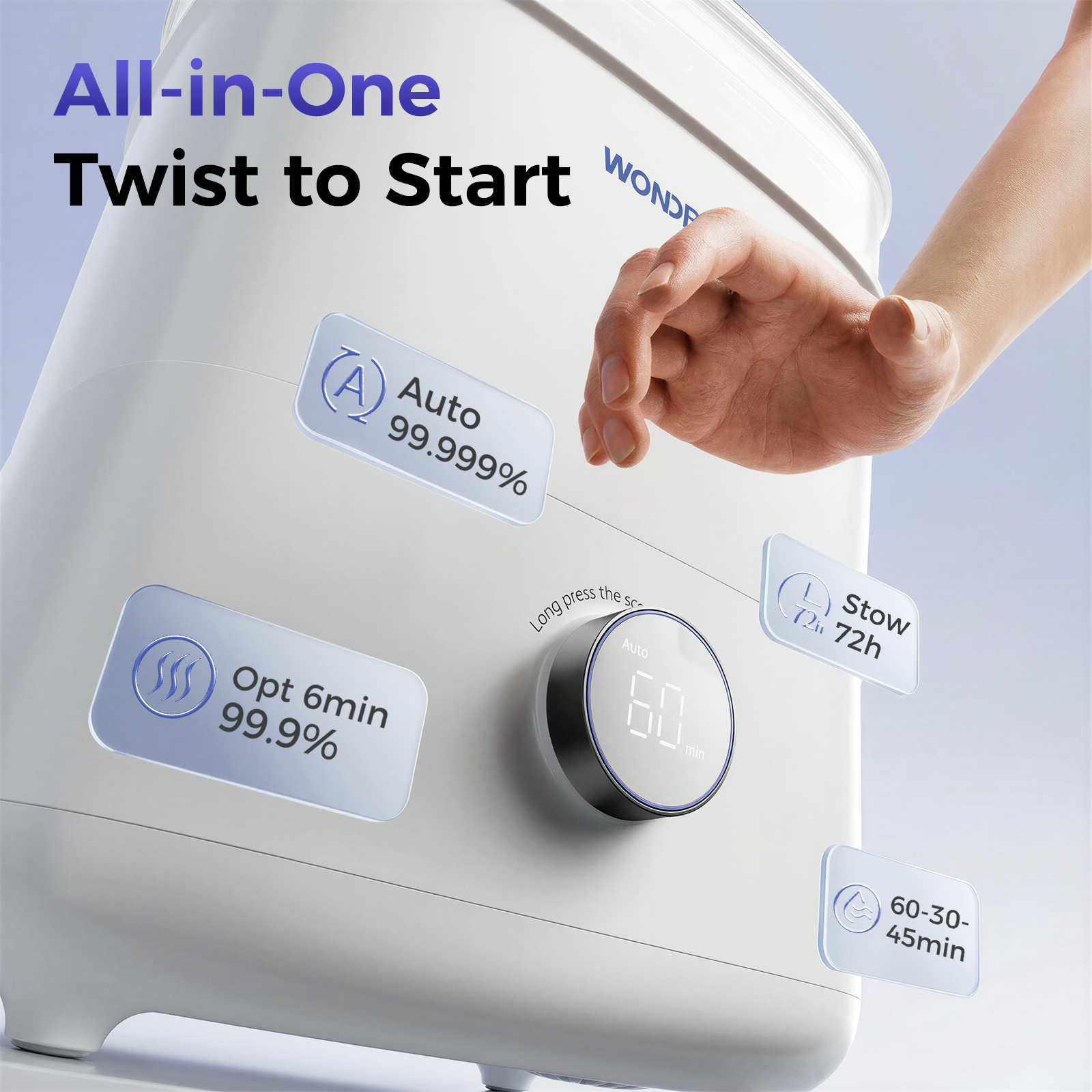WONDBORN Bottle Sterilizer and Dryer - Fast & Ultra-Deep Sterilization