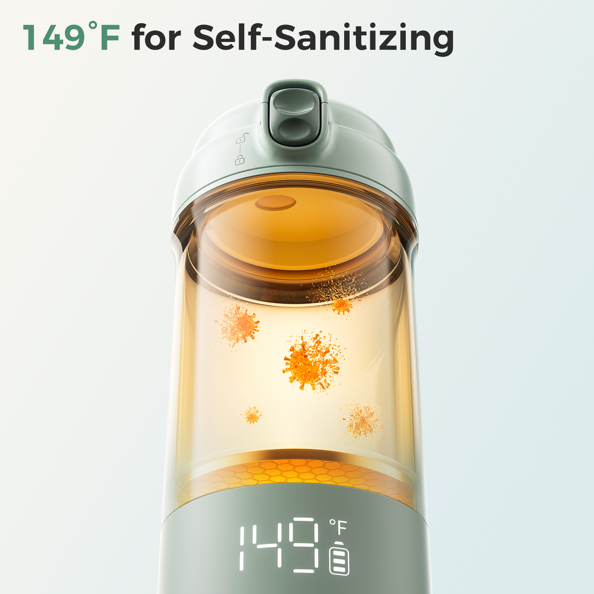 WONDBORN Portable Bottle Warmer Elite, 2.6X Faster, 1°F Control, Easy Clean
