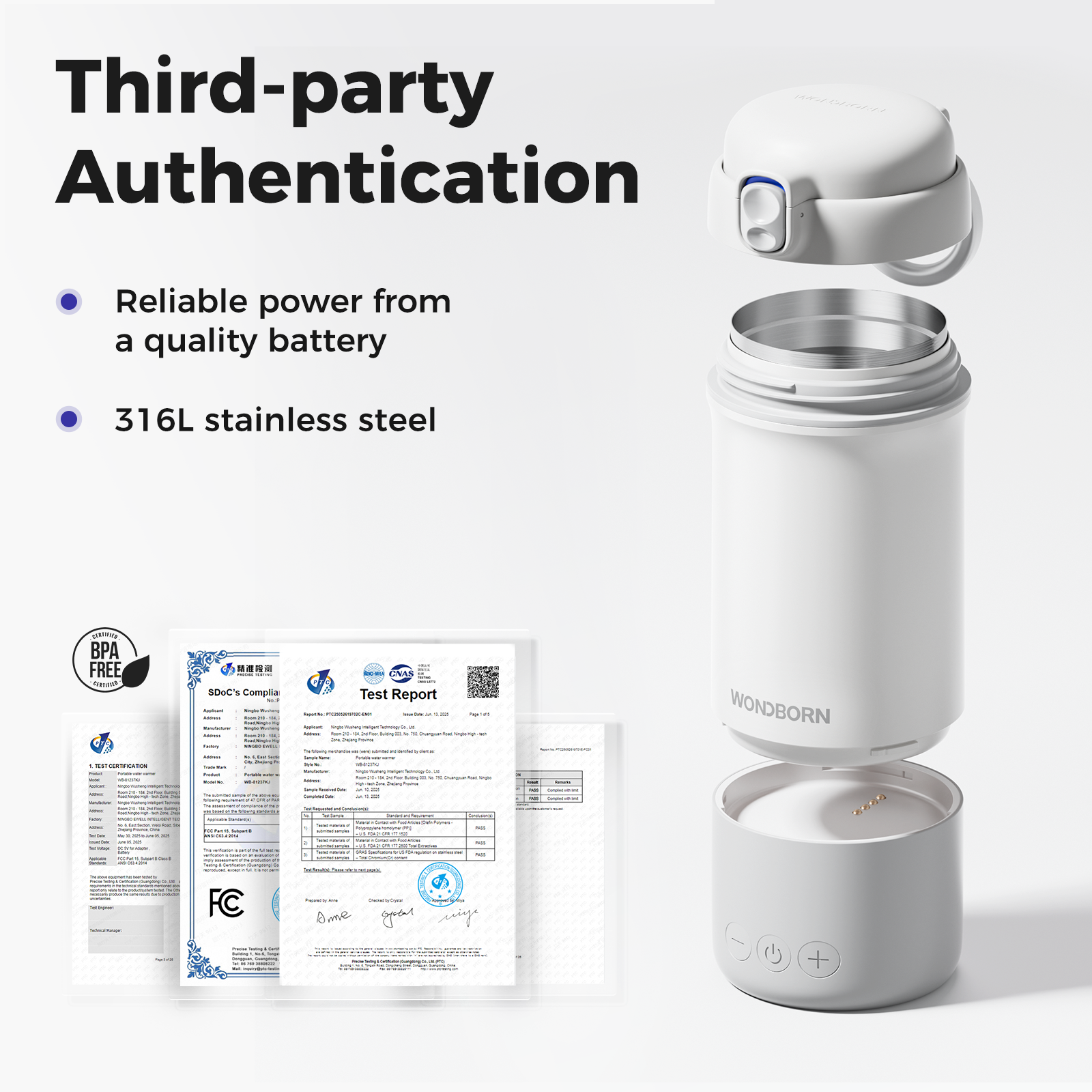 WONDBORN Portable Bottle Warmer for Travel