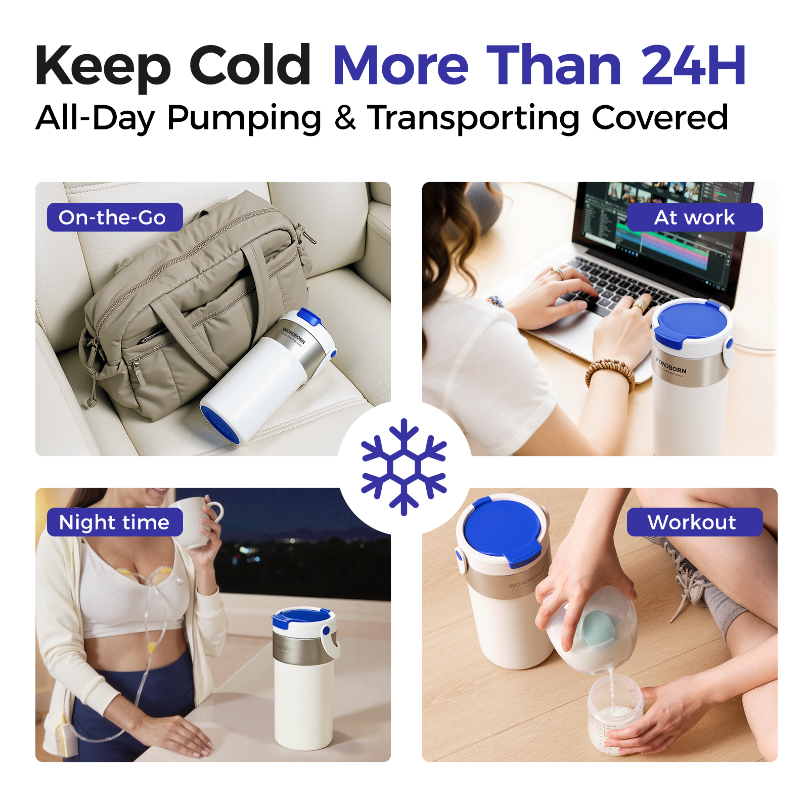 WONDBORN 22Oz Portable Breast Milk Cooler for Outdoors