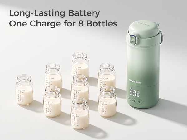 Long-Lasting Battery One Charge for 8 Bottles